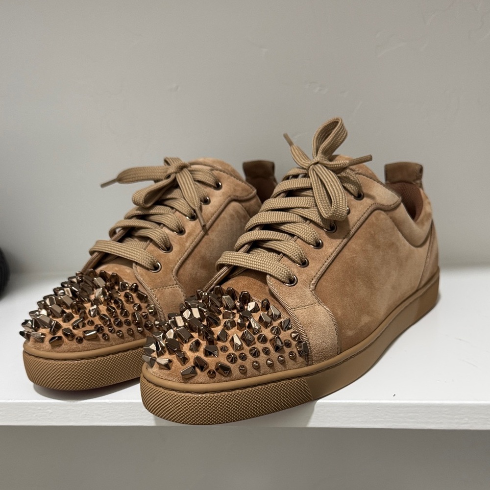 Christian louboutin Studded Tan Sneakers